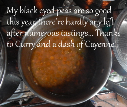 Curried Black Eyed Peas for New Year's Luck